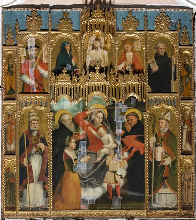 Polyptyykki Our Lady of Help tekijältä Agostino da Casanova