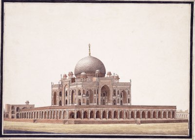 Humayunin hauta, noin 1820 tekijältä Agra School
