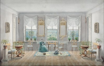 Gorkin kartanon salonki, 1831 tekijältä Agrafena Dmitrievna Blagovo