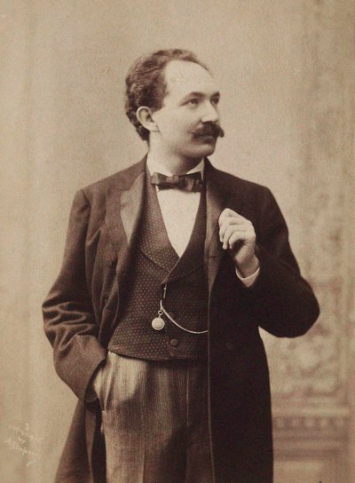 Pianisti ja säveltäjä Leopold Godowskyn muotokuva 1870-1938 n. 1895. tekijältä Aime Dupont