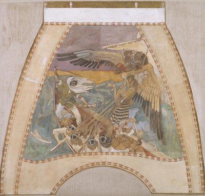 Sammon puolustus, n. 1900 tekijältä Akseli Gallen Kallela