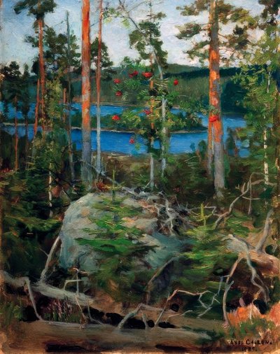 Maisema Jamajärven rannalla tekijältä Akseli Valdemar Gallen-Kallela