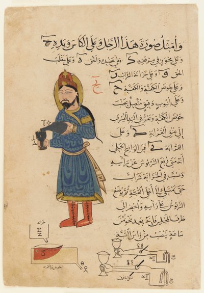 Al-Jazari, Mekaaninen laite juoman kaatamiseen 1354 tekijältä Al Jazari