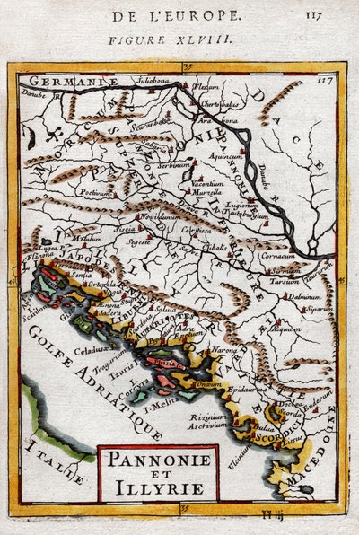 Unkarin ja Balkanin kartta 1683 tekijältä Alain Manesson Mallet