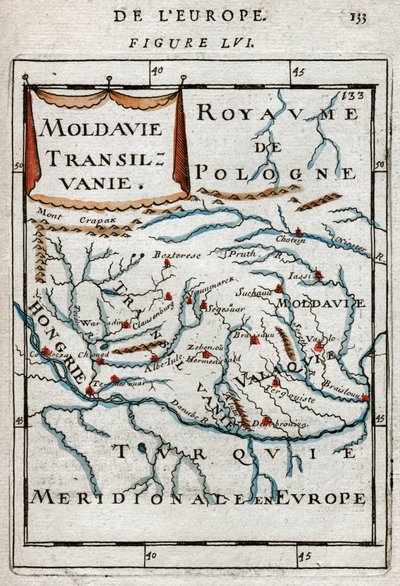 Romanian kartta 1683 tekijältä Alain Manesson Mallet