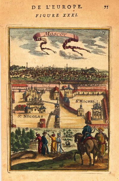 Moskova, 1683 tekijältä Alain Manesson Mallet