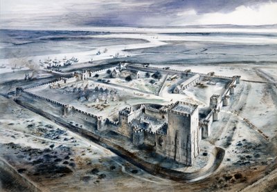Portchesterin linna, 1400-luku, 1960-luku tekijältä Alan Ernest Sorrell
