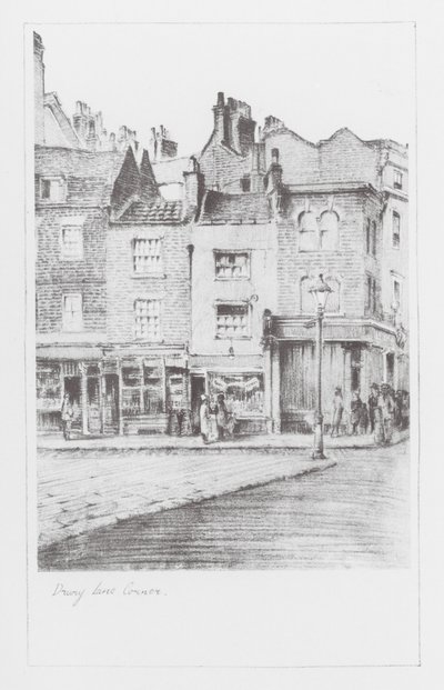 London Lanes: Drury Lane Corner (litografia) tekijältä Alan Stapleton