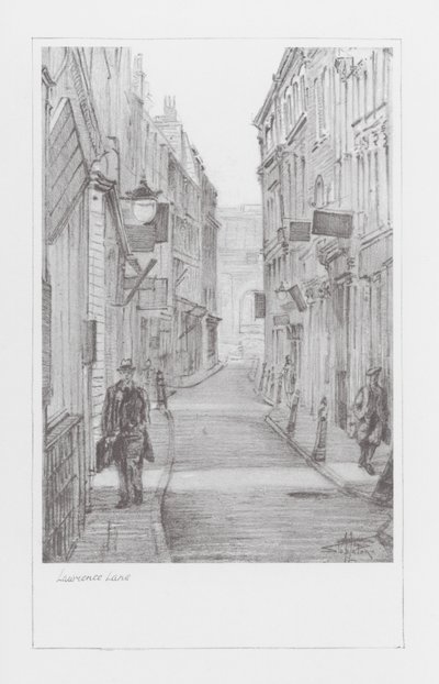 London Lanes: Lawrence Lane (litografia) tekijältä Alan Stapleton