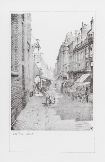 London Lanes: Leather Lane (litografia) tekijältä Alan Stapleton