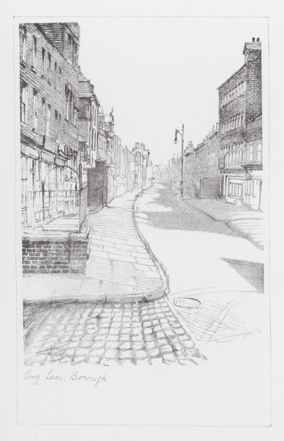 London Lanes: Long Lane, Borough (litografia). tekijältä Alan Stapleton