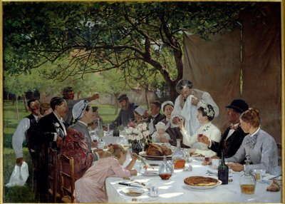 Hääateria Albert Fourien (1854-1937) Yport Paintingissa 1886 su. 3,89x2,53 m Rouen, musee des Beaux Arts tekijältä Albert Auguste Fourie