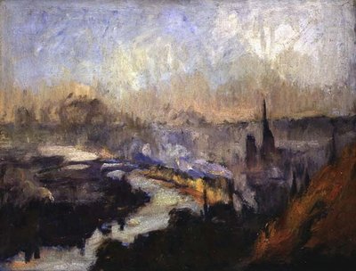 St. Catherine Mountain (öljy kankaalle) tekijältä Albert Charles Lebourg