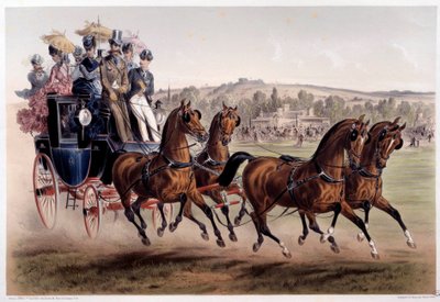 Postivalmentaja, kilpailujen paluu Teos Albert Adam (1833-?) 1800-luvun Pariisi, Musee Carnavalet tekijältä Albert Adam