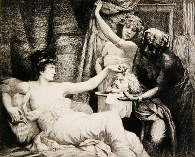 Herodias n. 1878 (etsaus) tekijältä Albert Alexander Paul Rouffio