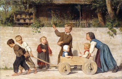 Lasten joukkue, 1868 tekijältä Albert Anker
