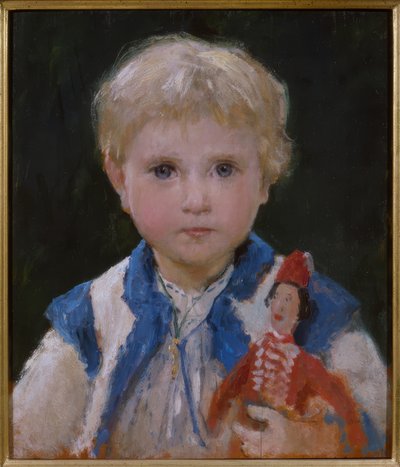 Tyttö ja hyppytunkki tekijältä Albert Anker