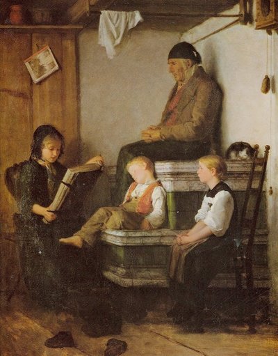 Sunnuntaina iltapäivällä tekijältä Albert Anker