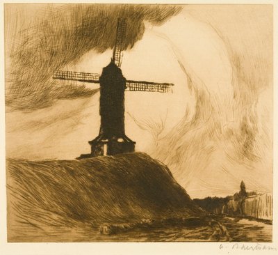 Mühle auf den Wällen I (Brügge) tekijältä Albert Baertsoen
