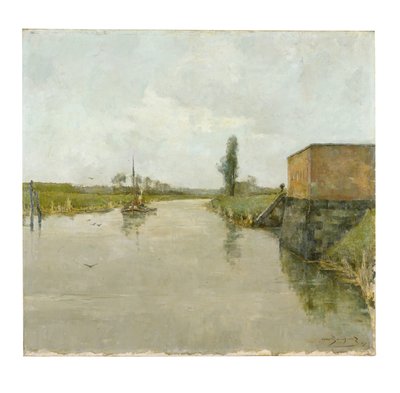 Scheldt-joki Dendemondessa tekijältä Albert Baertsoen