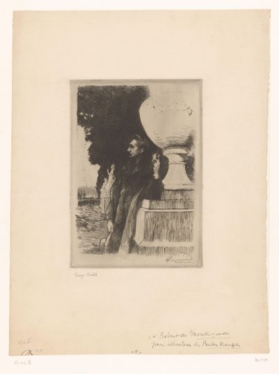 Portret van Robert de Montesquiou tekijältä Albert Besnard (signed by artist)