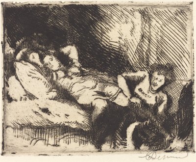 Nukkumaan meno (Le coucher) tekijältä Albert Besnard