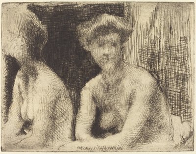 Alaston nainen katselasiin tekijältä Albert Besnard