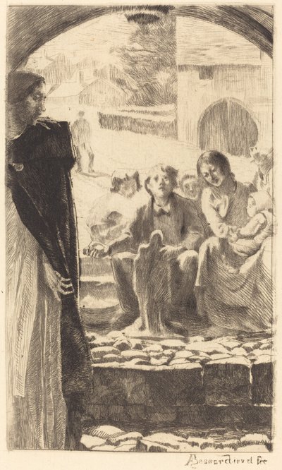 Pierre kopioi neitsyen Marlyn kirkon portaalista tekijältä Albert Besnard