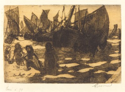 Berckin pienet kalastusalukset tekijältä Albert Besnard