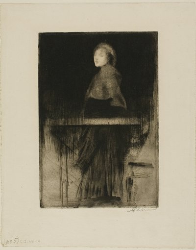 Nainen viitassa tekijältä Albert Besnard