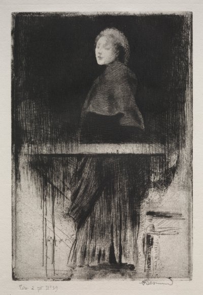Nainen viitta kanssa tekijältä Albert Besnard