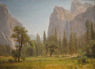 Bridal Veilin putoukset, Yosemiten laakso, Kalifornia tekijältä Albert Bierstadt