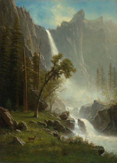 Bridal Veil Falls, Yosemite, n. 1871-1873 tekijältä Albert Bierstadt
