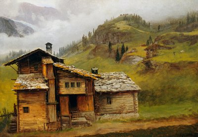 Vuoristotalo tekijältä Albert Bierstadt