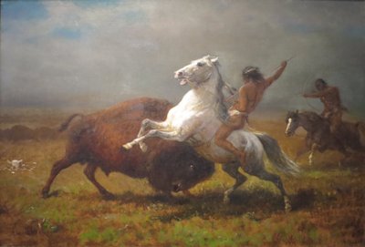 Tutkimus "The Last of the Buffalo" -elokuvaa varten. tekijältä Albert Bierstadt