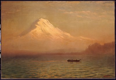 Auringonnousu Tacoma-vuorella tekijältä Albert Bierstadt