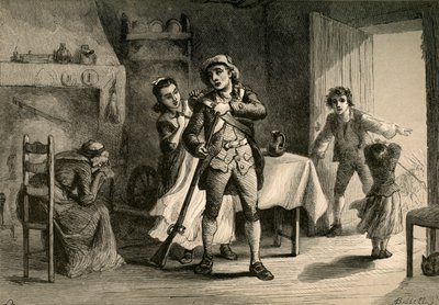 Minuuttimies valmistautumassa sotaan, 1877. tekijältä Albert Bobbett