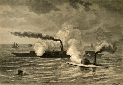 Monitorin hyökkäys Merrimackiin, 1878. tekijältä Albert Bobbett
