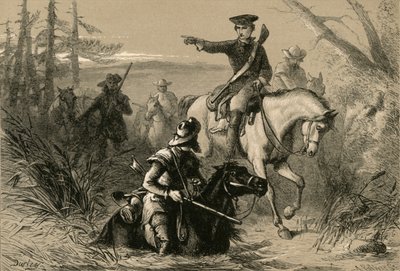 Majuri Washington tehtävässään Ranskan komentajan luona, 1877. tekijältä Albert Bobbett