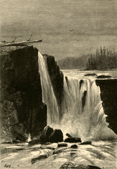 "Willamette Fallsin eteläpuoli", 1872. tekijältä Albert Bobbett
