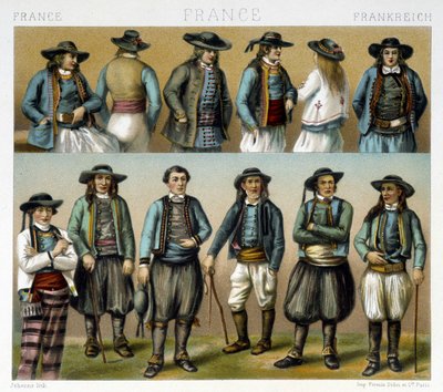 1800-luvun Finistèren miesten puvut - Racinet