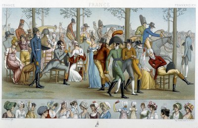 Porvari kävelee Longchampiin, deb. 1800-luku - Racinet