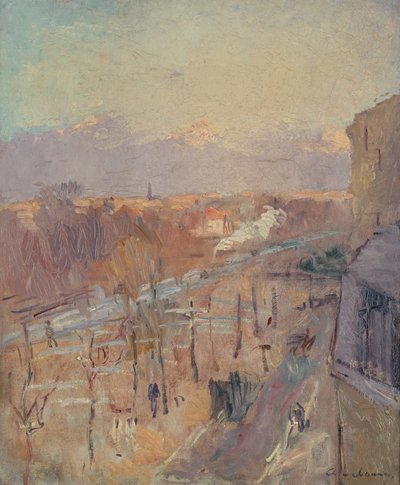 Avenue Pariisissa myrskyn jälkeen (öljy kankaalle) tekijältä Albert Charles Lebourg