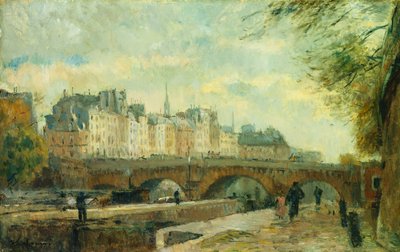 Kaupungin uusi silta; Le Pont Neuf de la Cite, tekijältä Albert Charles Lebourg