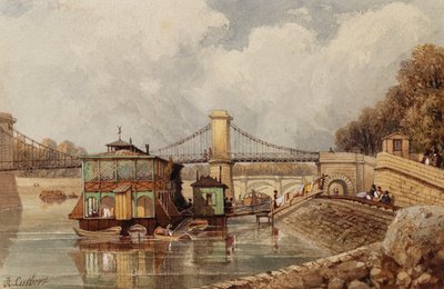 Bateau-Lavoirissa lähellä vanhaa Pont des Invalidesia tekijältä Albert Cutbert