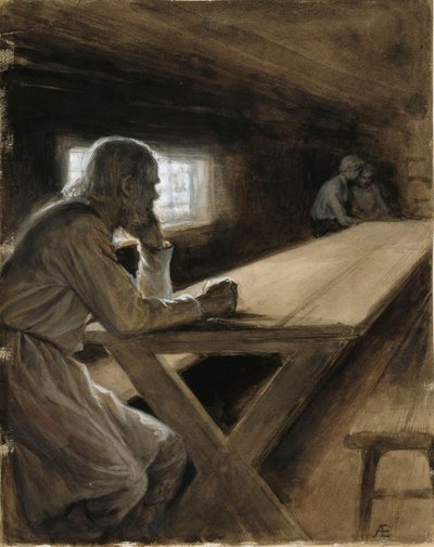 Mökki runosta ”Pilven veli” tekijältä Albert Edelfelt