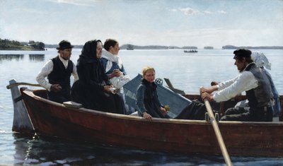 Lapsen arkun kuljettaminen / Lapsen hautajaiset tekijältä Albert Edelfelt