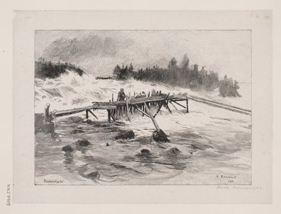 Vesiputous. Vallinkon sukset tekijältä Albert Gustaf Aristides Edelfelt