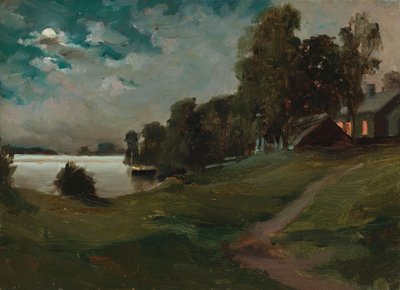 Haikko Villa in Moonlight tekijältä Albert Edelfelt