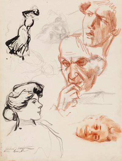 Henkilöluonnoksia tekijältä Albert Edelfelt